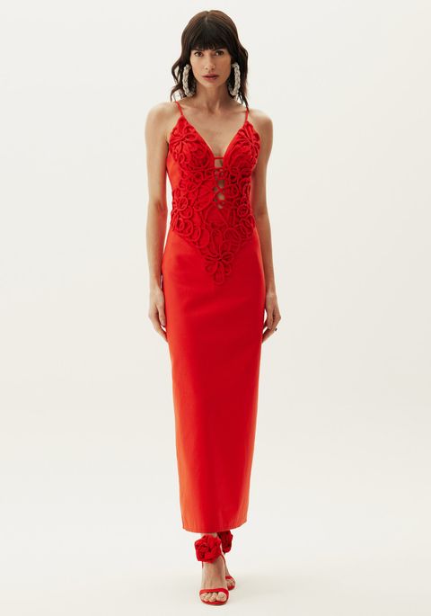 Vestido Super Midi Bordado