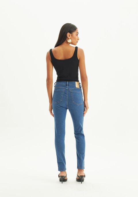 Calça Jeans Ankle Cintura Alta