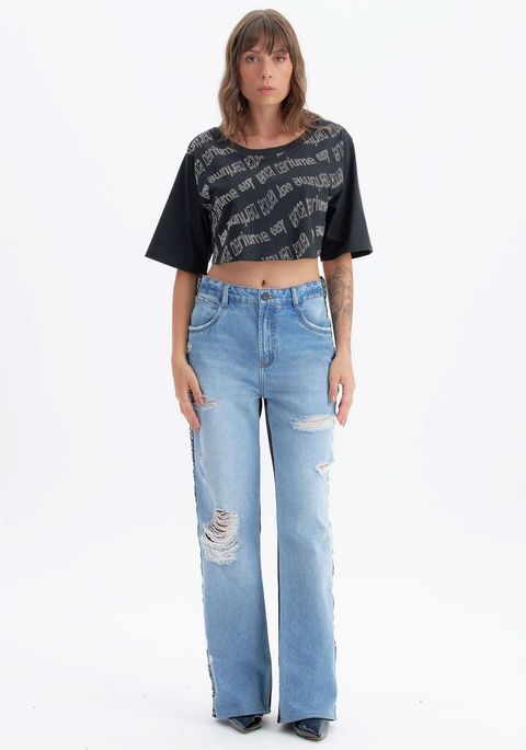 Calça Jeans Full Length High