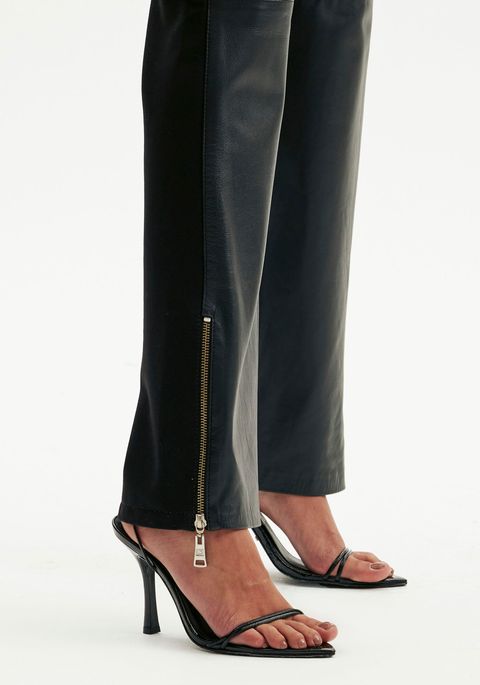 Calça De Couro Boot Cut