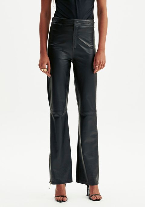 Calça De Couro Boot Cut