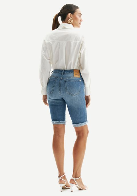 Bermuda Jeans Ciclista High