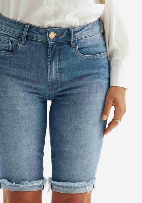 Bermuda Jeans Ciclista High