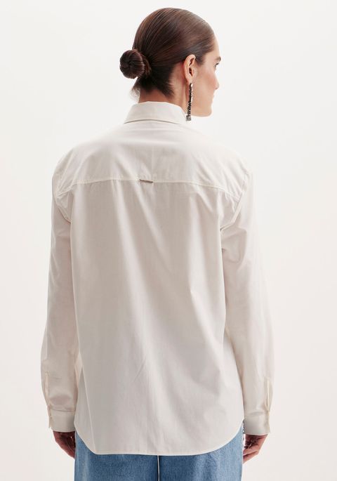 Camisa Alongada Bordada