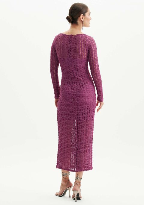 Vestido Super Midi Com Torção