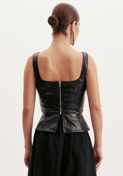 Blusa De Alça Detalhe Frontal