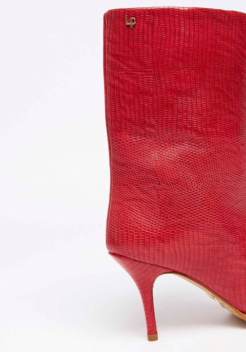 Bota Couro Lezard Cano Médio