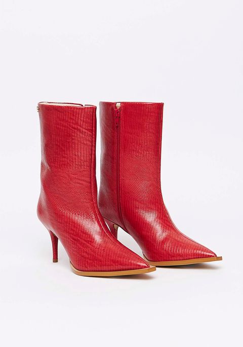 Bota Couro Lezard Cano Médio