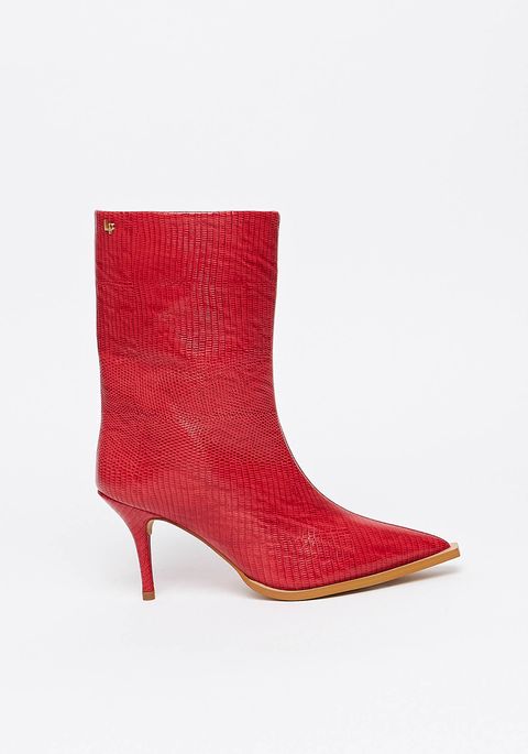 Bota Couro Lezard Cano Médio