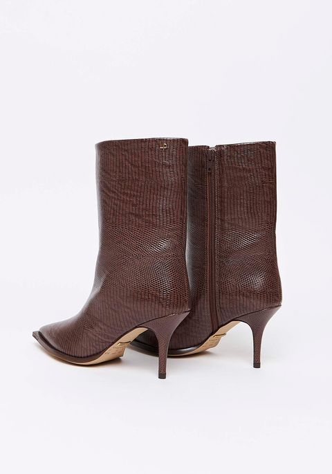 Bota Couro Lezard Cano Médio