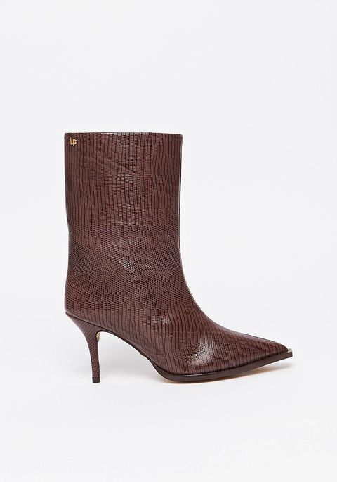 Bota Couro Lezard Cano Médio