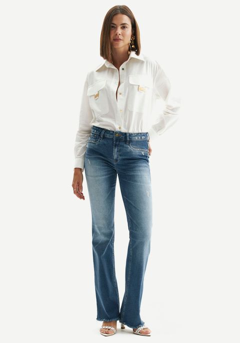 Calça Jeans Atena Flare High