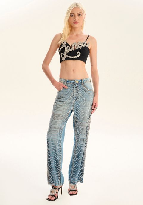 Calça Jeans Full Length Super High