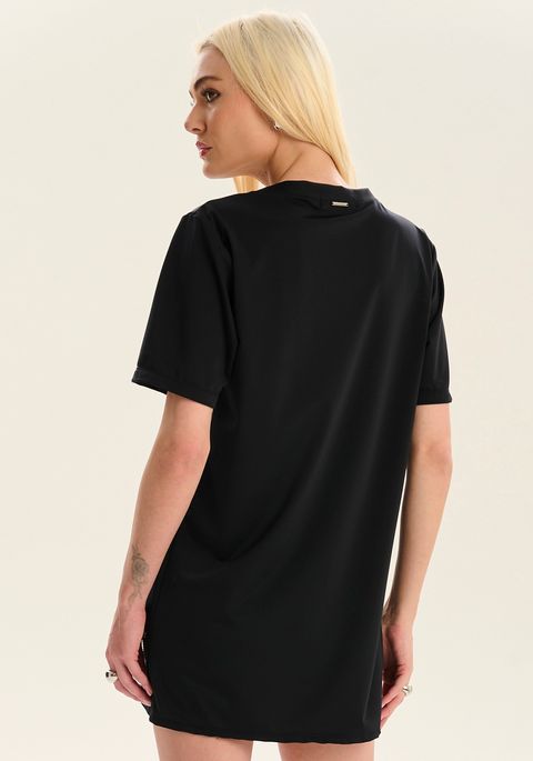 Vestido T-dress Com Aplicação