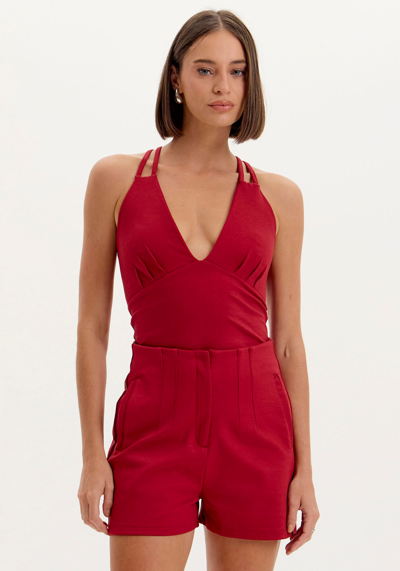 Blusa Decote V Em Malha
