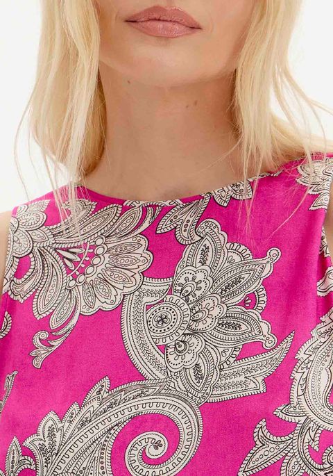 Blusa Estampada Sem Mangas