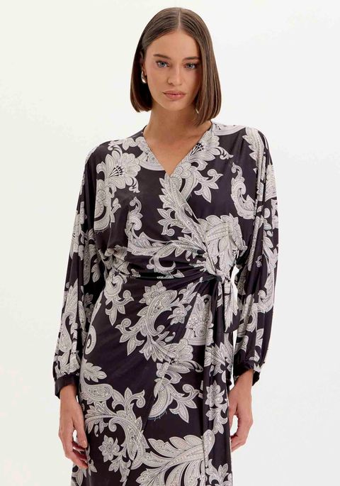 Vestido Super Midi Estampado