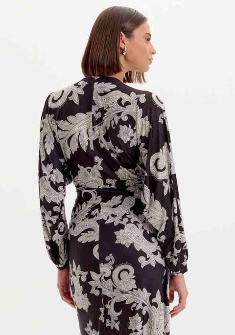 Vestido Super Midi Estampado