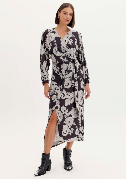 Vestido Super Midi Estampado