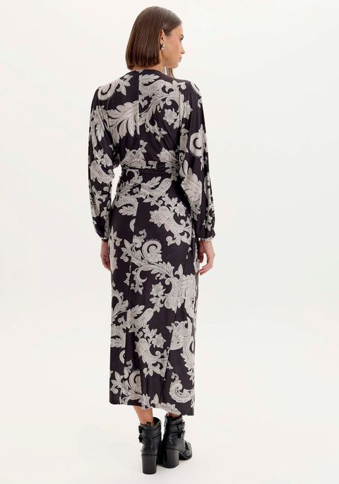 Vestido Super Midi Estampado