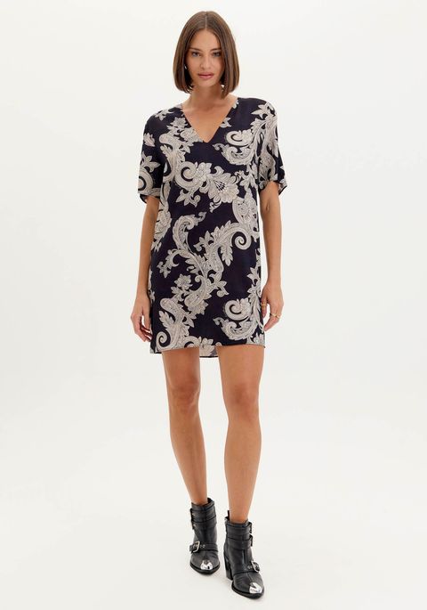 Vestido Tee Dress Decote V
