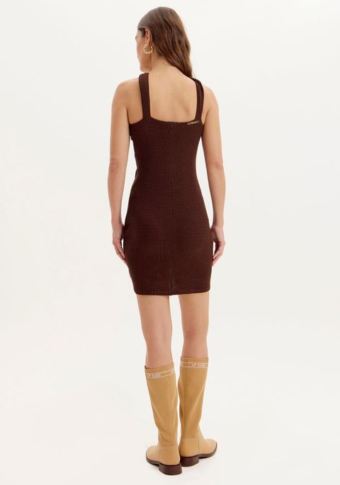 Vestido Curto Com Torção