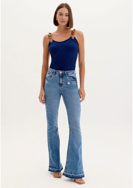 Calça Jeans Flare High