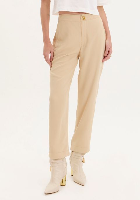 Calça Reta Cropped