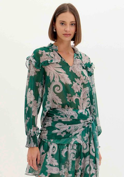 Blusa Manga Longa Estampada