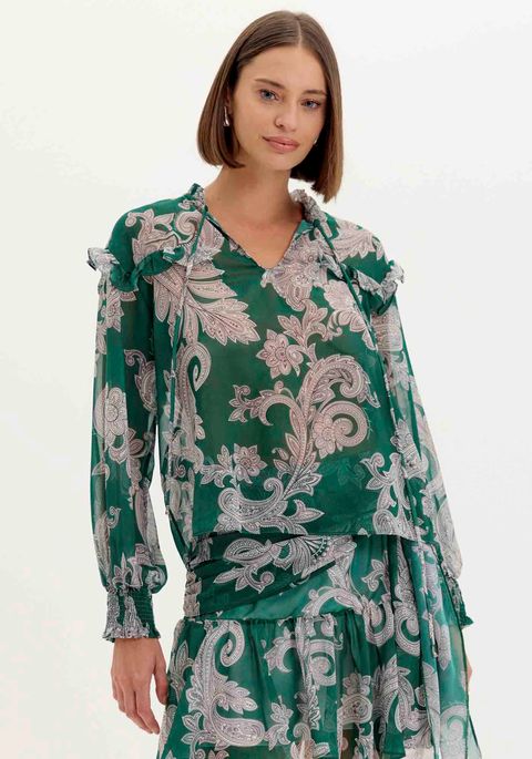 Blusa Manga Longa Estampada