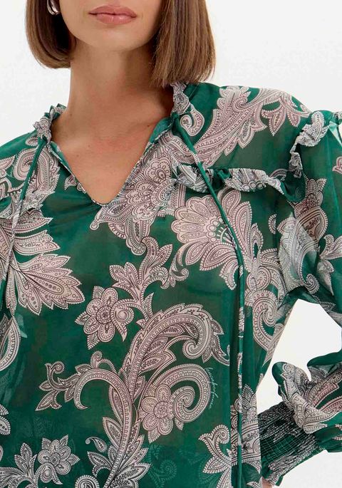 Blusa Manga Longa Estampada