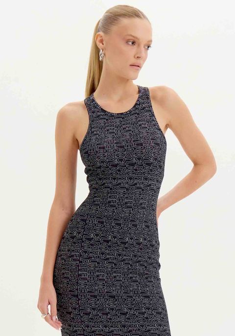 Vestido Midi Estampado