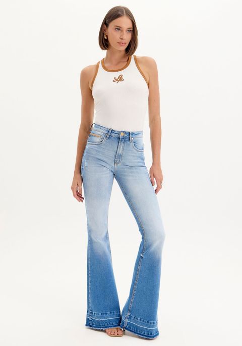 Calça Jeans Flare Super High
