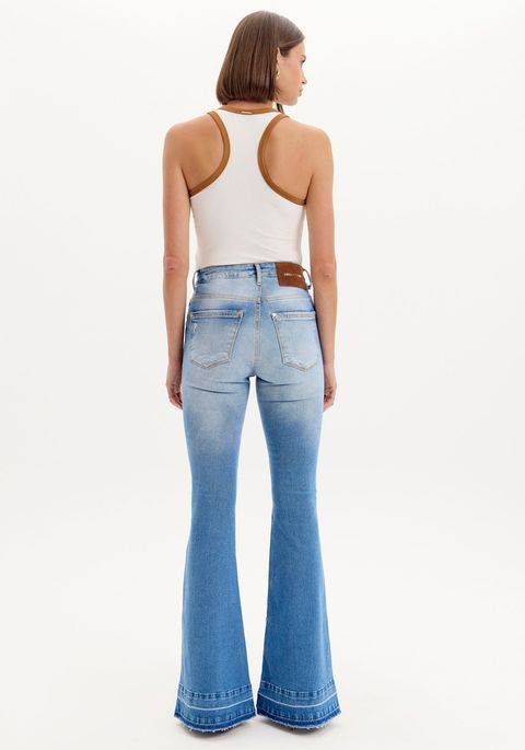 Calça Jeans Flare Super High