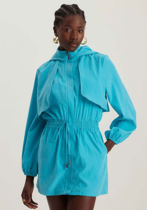 Parka Alongada Com Capuz