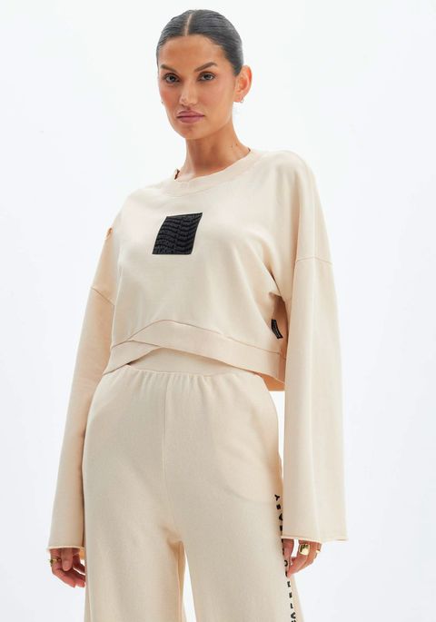 Moletom Cropped Com Bordado