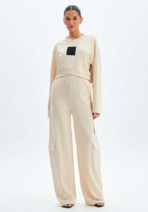 Moletom Cropped Com Bordado