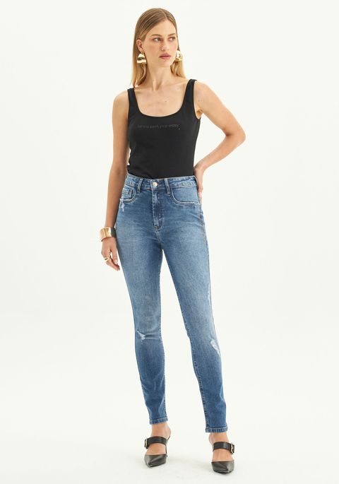 Calca Jeans Skinny Super High