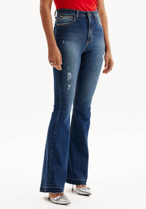 Calça Jeans Flare Cintura Alta
