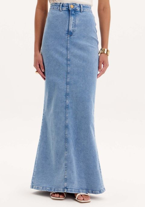 Saia Longa Jeans Sereia