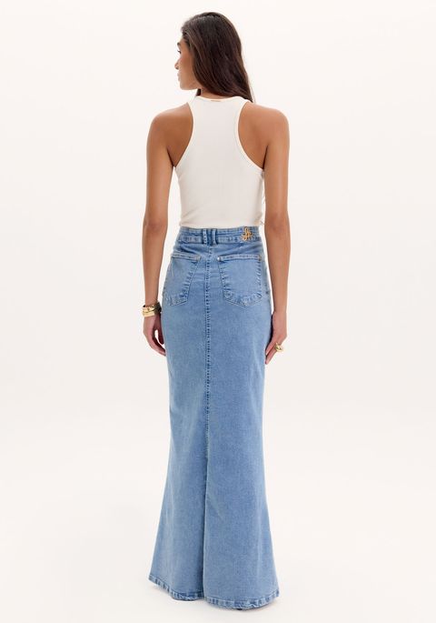 Saia Longa Jeans Sereia