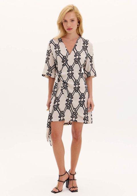 Vestido Curto Cachequer Linho
