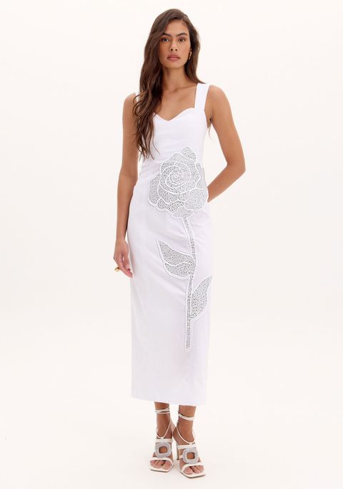 Vestido Super Midi Aplicação
