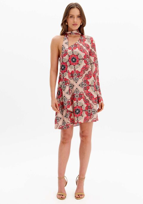 Vestido Curto Fluido Amarração