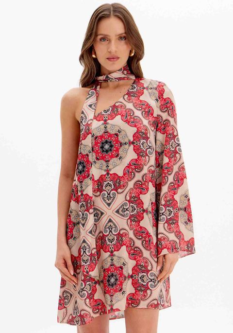 Vestido Curto Fluido Amarração