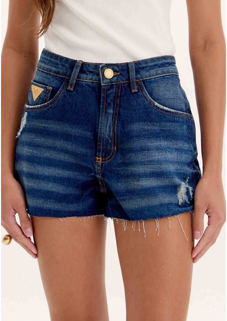 Short Regular Jeans Puídos