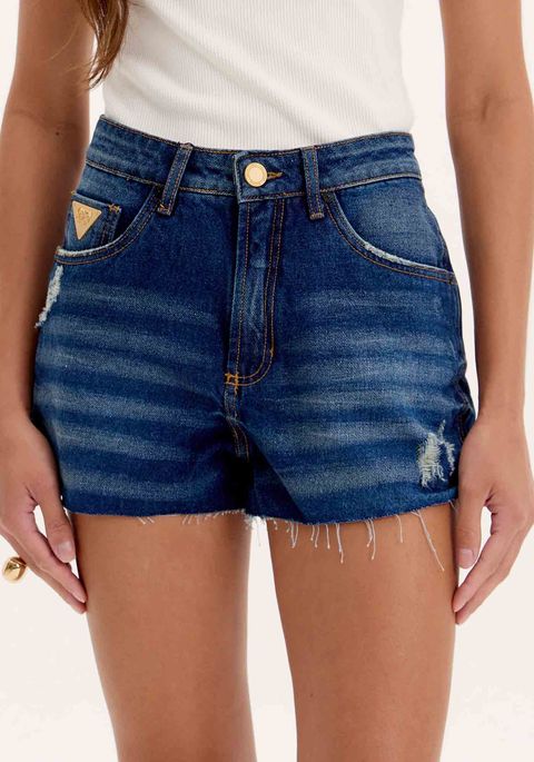 Short Regular Jeans Puídos