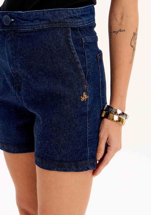 Short Comfort Jeans Botões