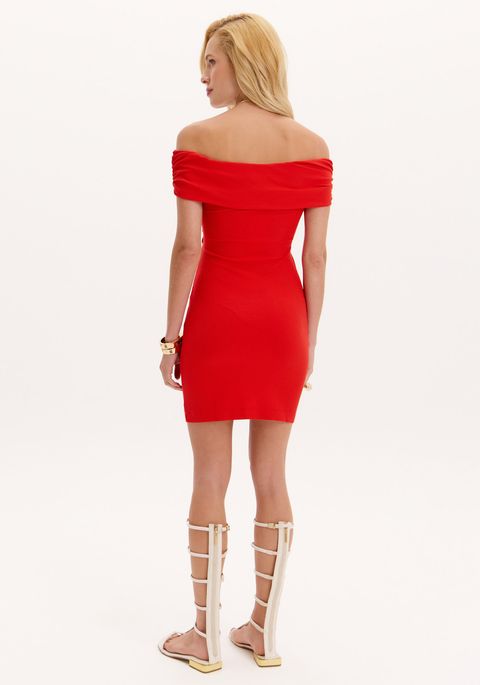 Vestido Canelado Ombro A Ombro