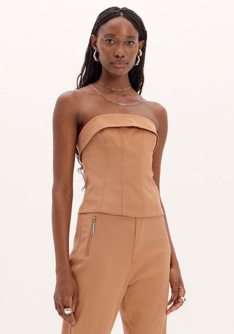 Blusa Corset Com Zíper